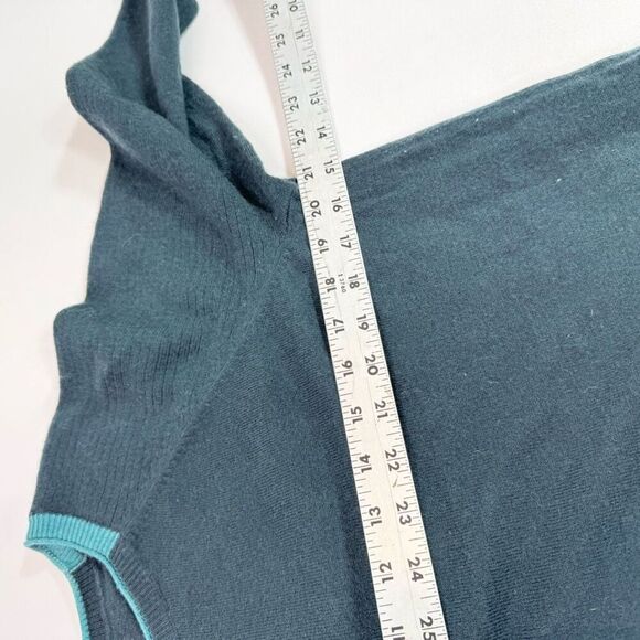 Smartwool Sweater Womens Large Bell Sleeve Teal Green Merino Wool Everglade - Picture 5 of 9